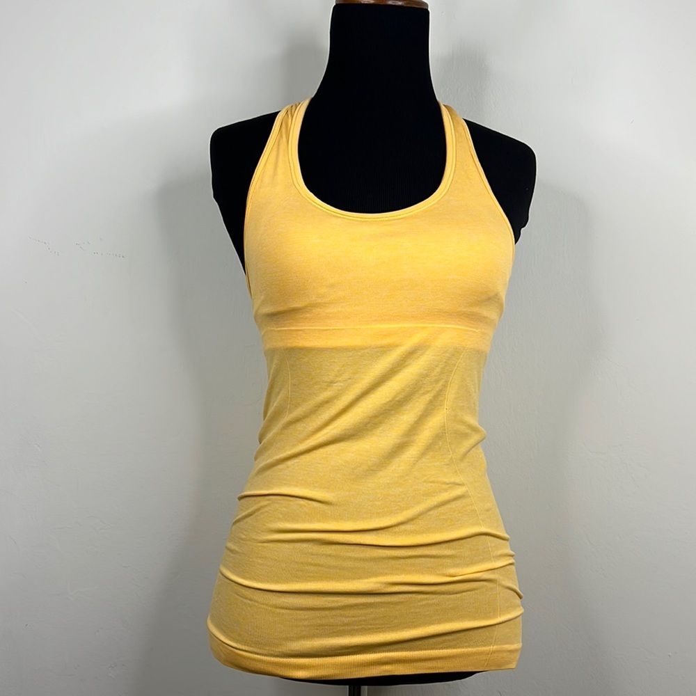 LULULEMON Orange Built in Sports Bra Tank Top 4